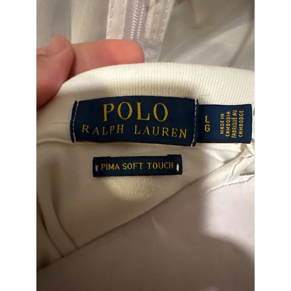 Polo Ralph Lauren Pima Soft Touch Polo Shirt White Mens Large Short Sleeve